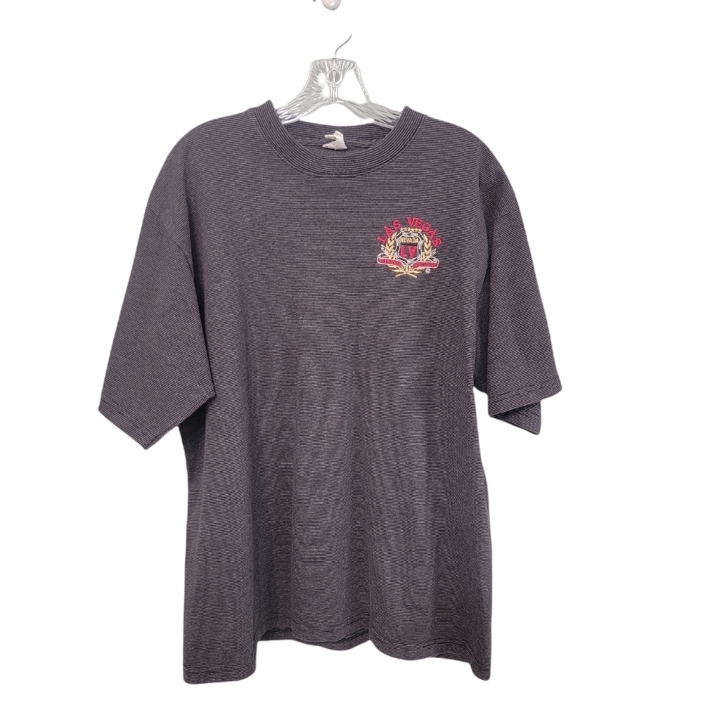 Vintage‎ Las Vegas Gambling Entertainment Emboraded Logo Shirt XLarge